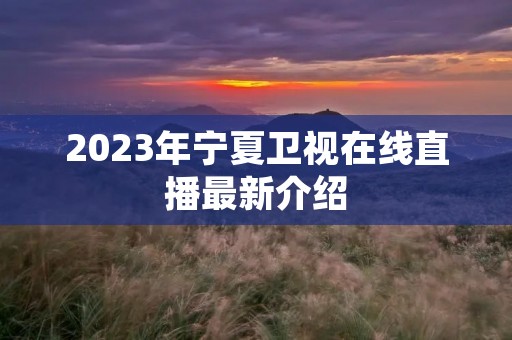 2023年宁夏卫视在线直播最新介绍