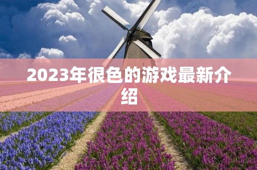 2023年很色的游戏最新介绍