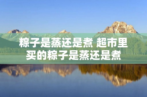 粽子是蒸还是煮 超市里买的粽子是蒸还是煮