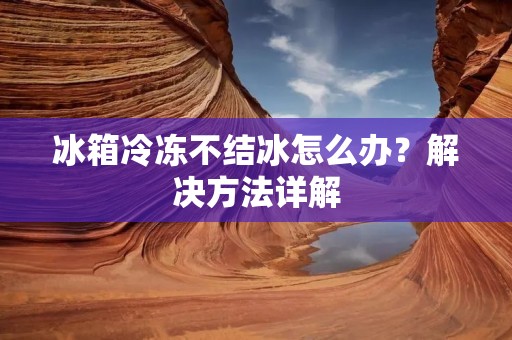 冰箱冷冻不结冰怎么办?解决方法详解 冰箱冷冻不结冰怎么办?解决方法详解