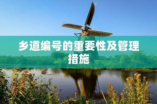 乡道编号的重要性及管理措施