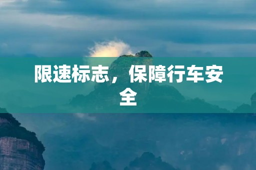 限速标志,保障行车安全 限速标志,保障行车安全