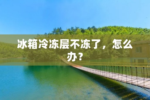 冰箱冷冻层不冻了,怎么办? 冰箱冷冻层不冻了,怎么办?