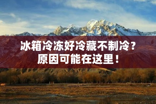 冰箱冷冻好冷藏不制冷？原因可能在这里！