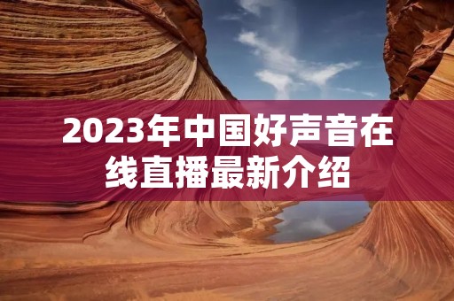 2023年中国好声音在线直播最新介绍