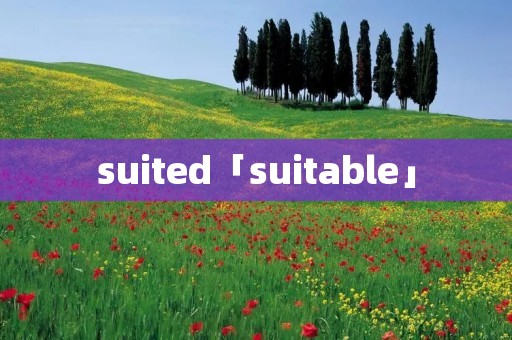 suited「suitable」