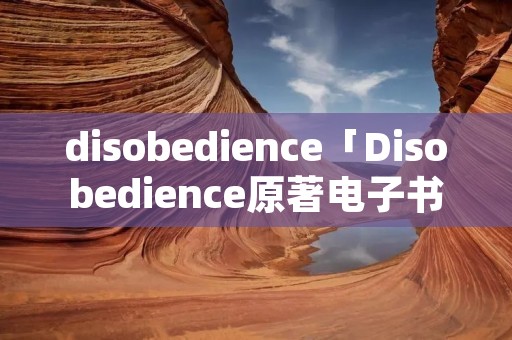 disobedience「Disobedience原著电子书」