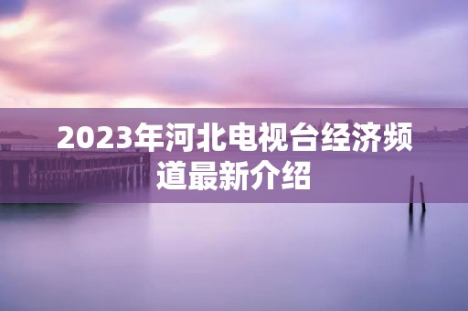 2023年河北电视台经济频道最新介绍