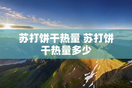 苏打饼干热量 苏打饼干热量多少
