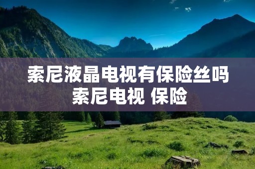 索尼液晶电视有保险丝吗 索尼电视 保险