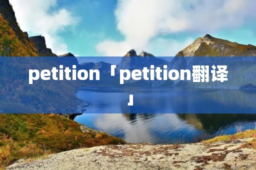 petition「petition翻译」