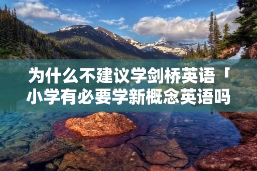 为什么不建议学剑桥英语「小学有必要学新概念英语吗」