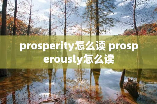 prosperity怎么读 prosperously怎么读