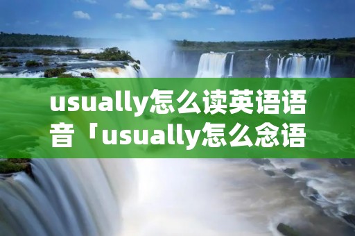 usually怎么读英语语音「usually怎么念语音」