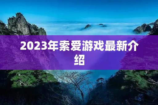 2023年索爱游戏最新介绍