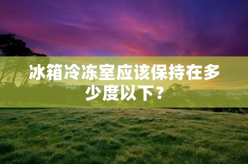 冰箱冷冻室应该保持在多少度以下？