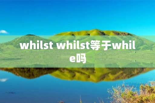whilst whilst等于while吗