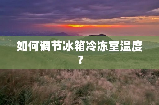 如何调节冰箱冷冻室温度？