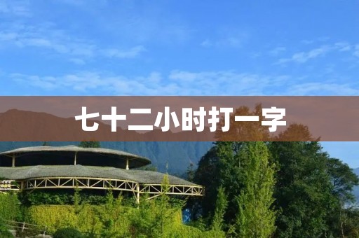 七十二小时打一字:探究极限挑战的意义