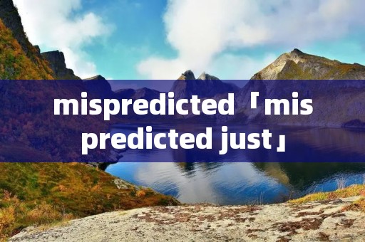 mispredicted「mispredicted just」