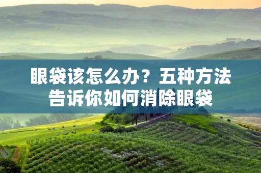 眼袋该怎么办?五种方法告诉你如何消除眼袋 眼袋该怎么办?五种方法告诉你如何消除眼袋