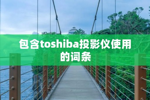 包含toshiba投影仪使用的词条
