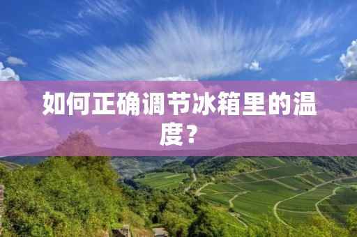 如何正确调节冰箱里的温度？
