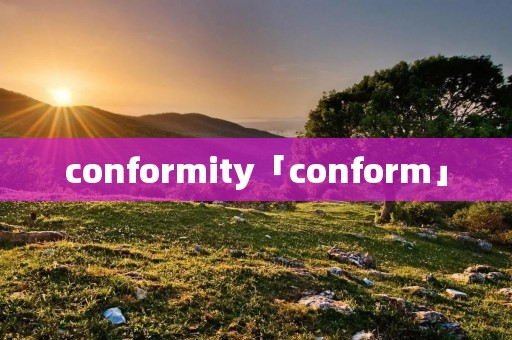 conformity「conform」