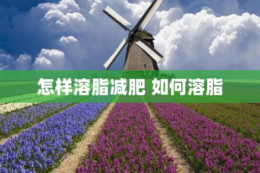 怎样溶脂减肥 如何溶脂