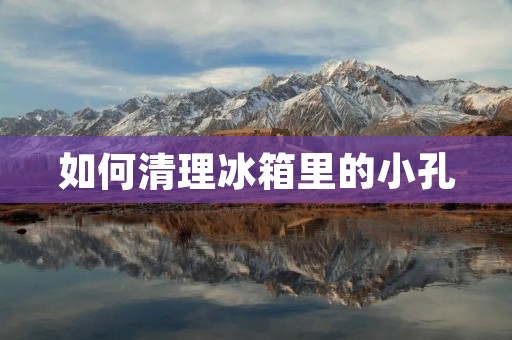 如何清理冰箱里的小孔 如何清理冰箱里的小孔