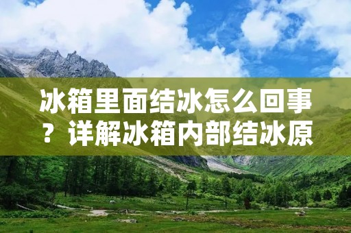 冰箱里面结冰怎么回事？详解冰箱内部结冰原因及如何解决