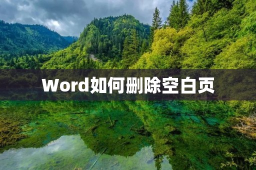 Word如何删除空白页