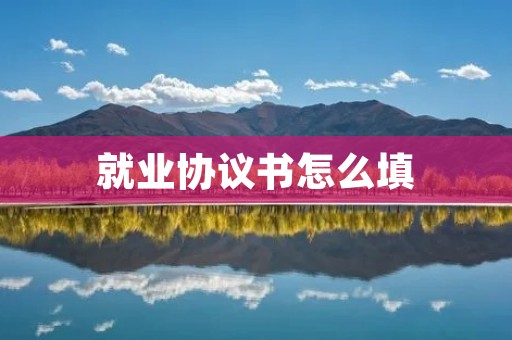 就业协议书怎么填 就业协议书怎么填