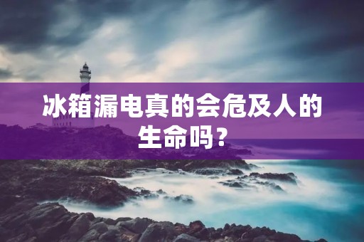 冰箱漏电真的会危及人的生命吗？
