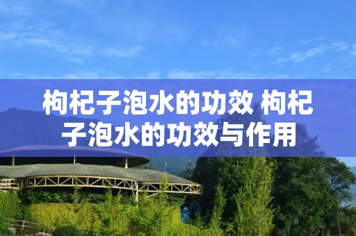 枸杞子泡水的功效 枸杞子泡水的功效与作用 枸杞子泡水的功效 枸杞子泡水的功效与作用