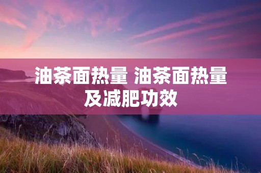 油茶面热量 油茶面热量及减肥功效 油茶面热量 油茶面热量及减肥功效