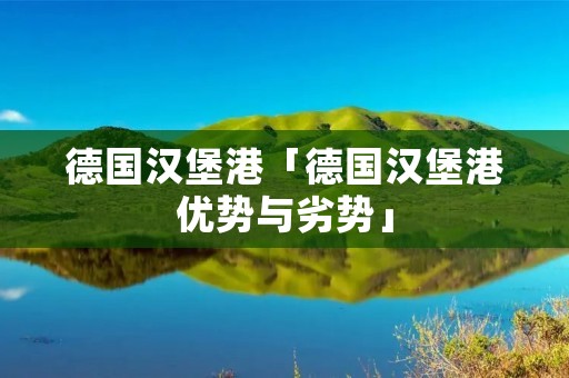 德国汉堡港「德国汉堡港优势与劣势」