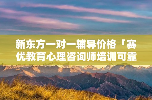 新东方一对一辅导价格「赛优教育心理咨询师培训可靠吗」
