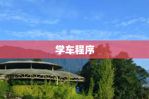 学车程序：从零基础到拿驾照的全过程