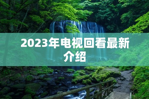 2023年电视回看最新介绍