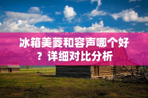 冰箱美菱和容声哪个好?详细对比分析 冰箱美菱和容声哪个好?详细对比分析