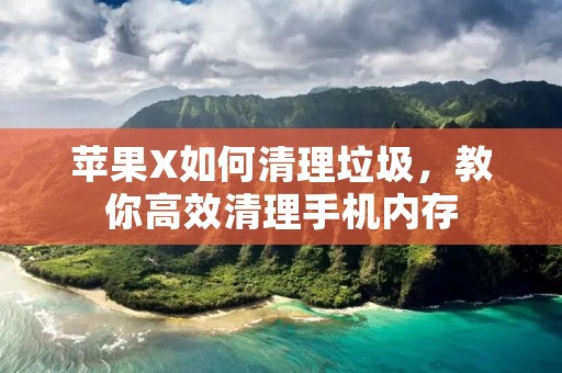 苹果X如何清理垃圾,教你高效清理手机内存