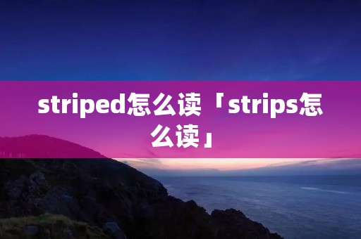 striped怎么读「strips怎么读」