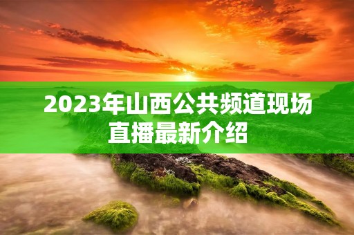 2023年山西公共频道现场直播最新介绍