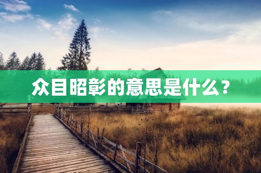 众目昭彰的意思是什么?