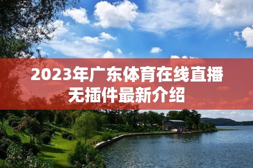 2023年广东体育在线直播无插件最新介绍