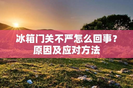 冰箱门关不严怎么回事？原因及应对方法