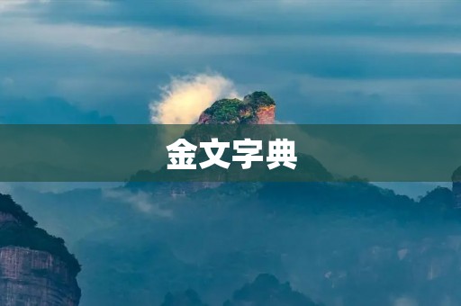 金文字典:一本优秀的汉语工具书 金文字典:一本优秀的汉语工具书