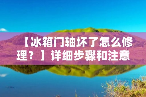 【冰箱门轴坏了怎么修理？】详细步骤和注意事项