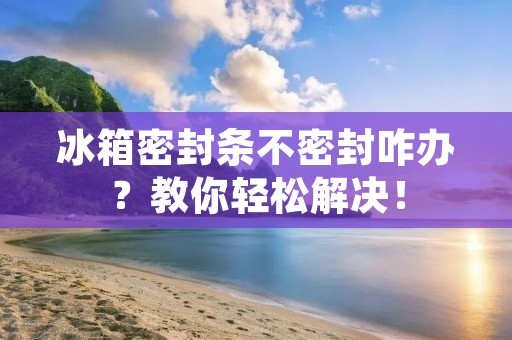 冰箱密封条不密封咋办？教你轻松解决！
